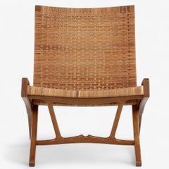 JH 512 - 'Fireplace chair', folding chair in patinated oak by Hans J. Wegner