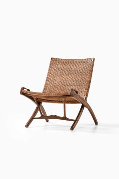 JH-512 Folding Chair in Cane and Oak by Hans Wegner, 1950