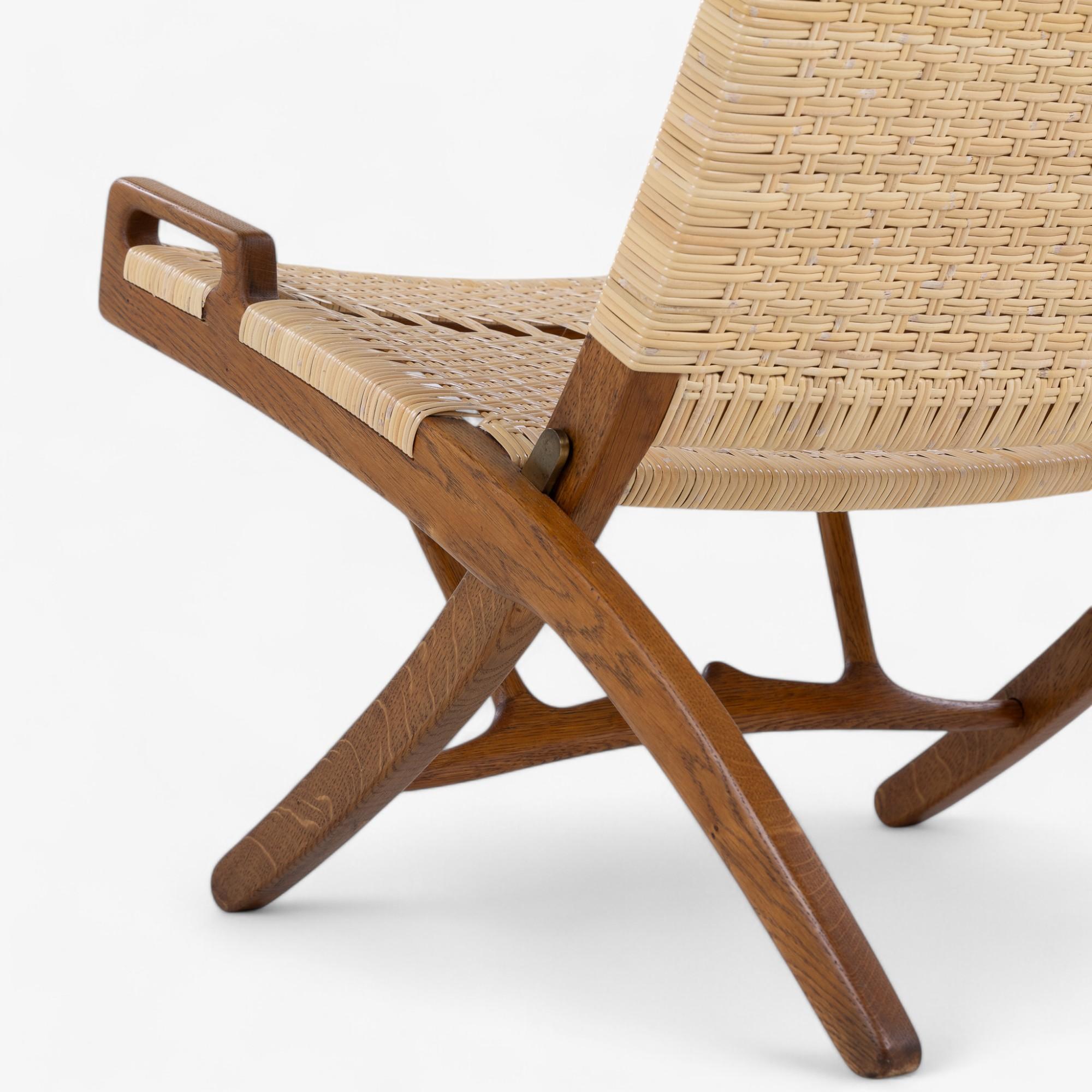 Danish JH 512 - Folding chair in oak by Hans J. Wegner