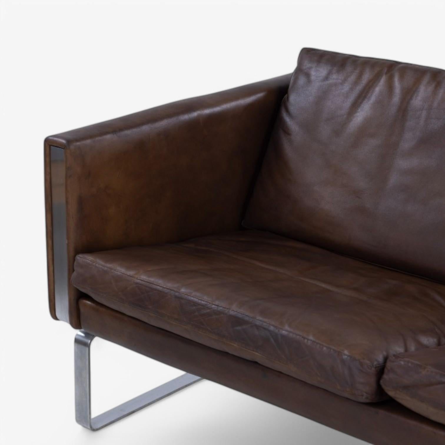 JH 803 - Sofá de piel original de Hans J. Wegner Moderno de mediados de siglo en venta