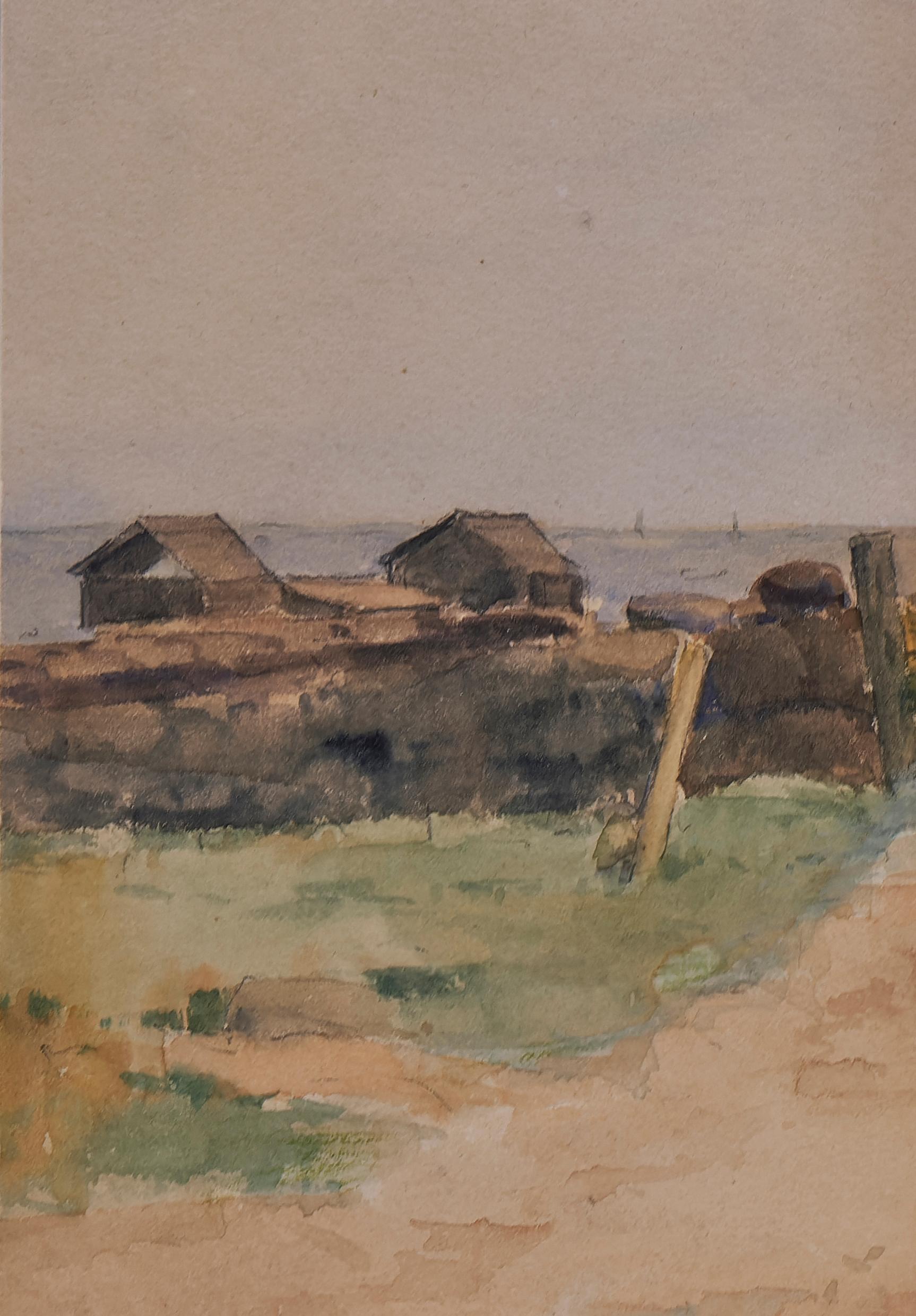 Aquarell-Landschaftsgemälde von J.H. Twachtman (1853-1902) im Angebot 3