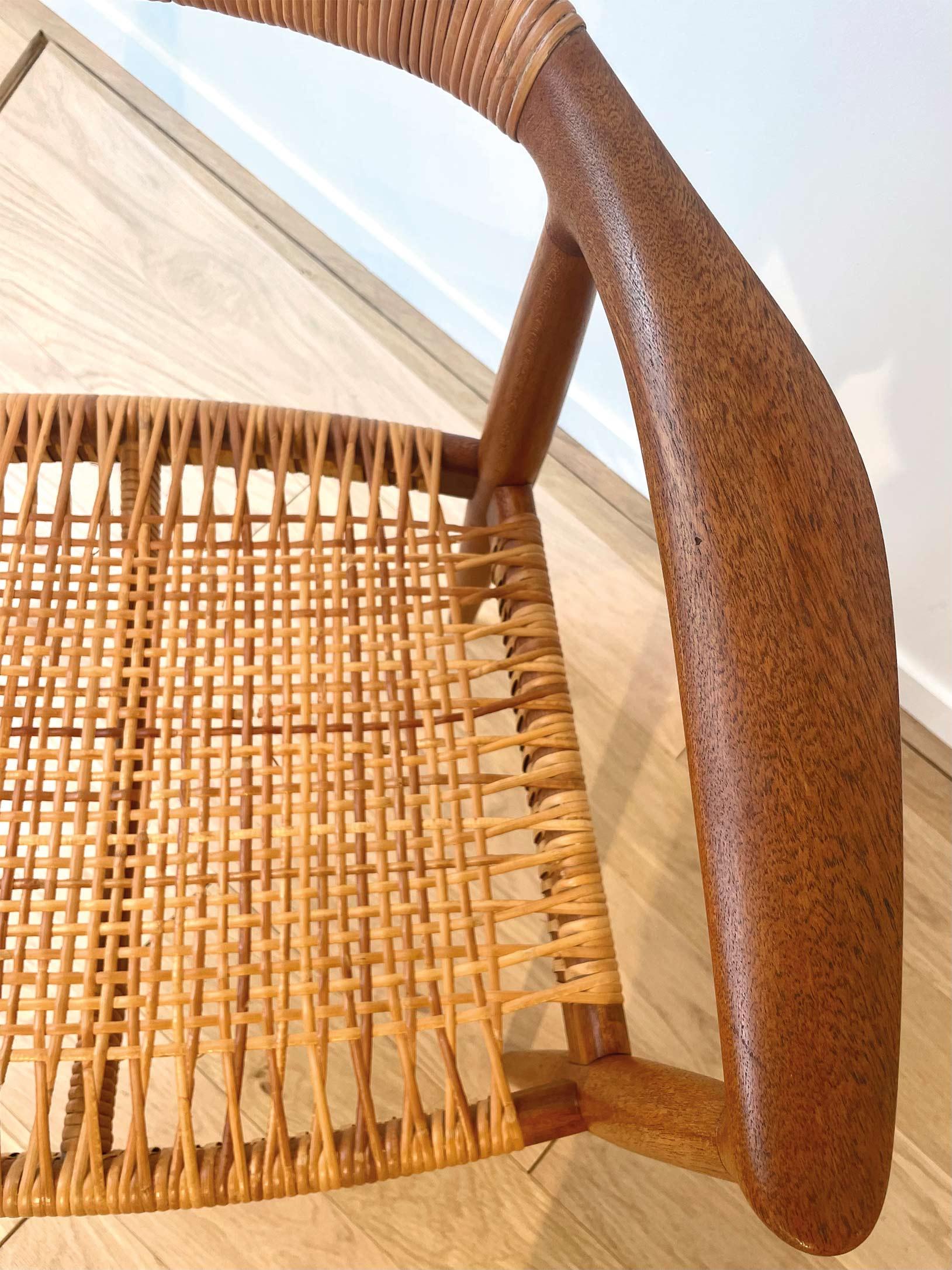 Caning  JH 501 emblematic armchair by Hans Wegner, 1950's For Sale