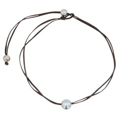 Jhana Pearl Leather Tahitian Pearl Simplicity Necklace – Luxury Jewelry