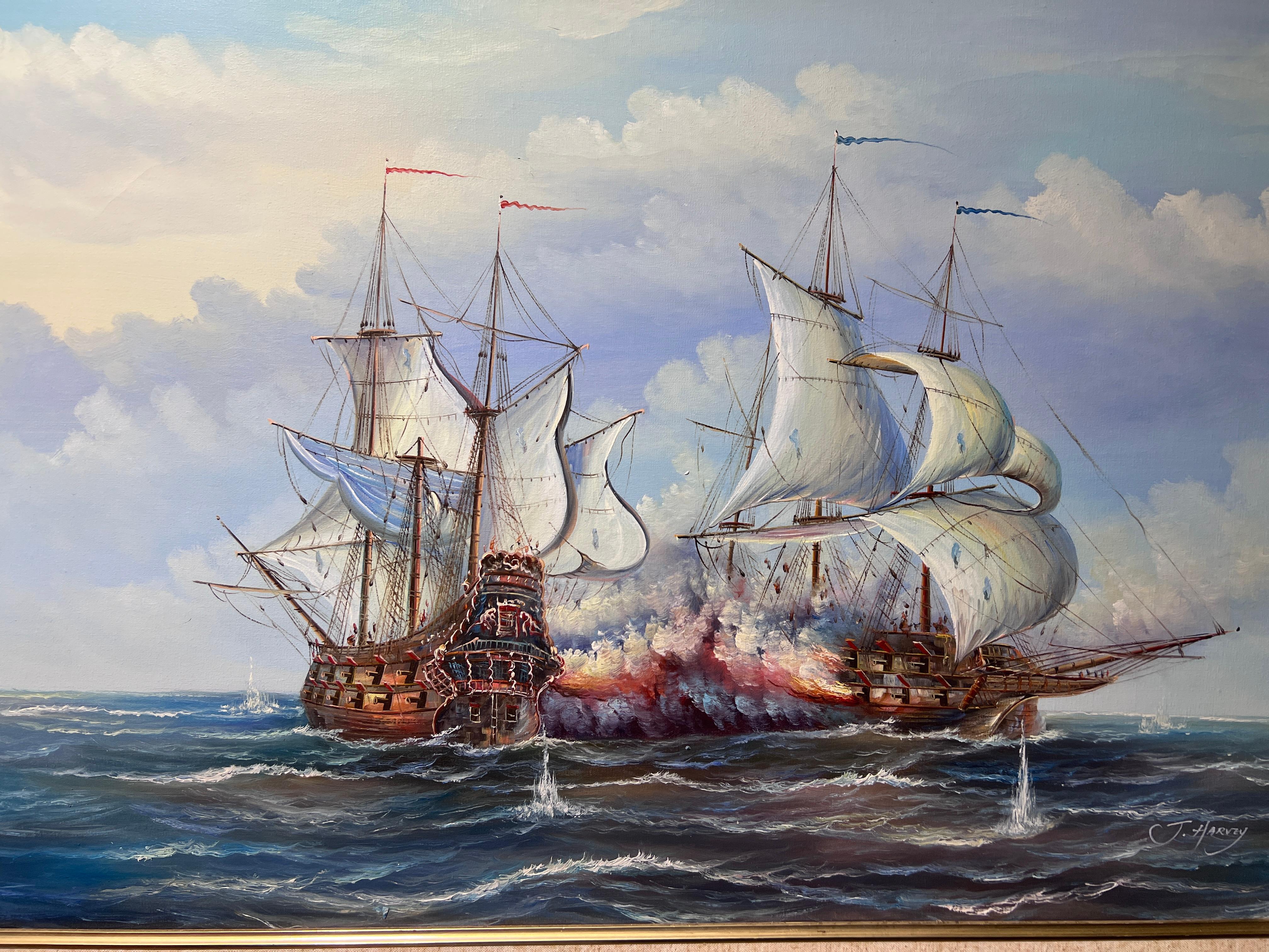 ships oil painting j harvey