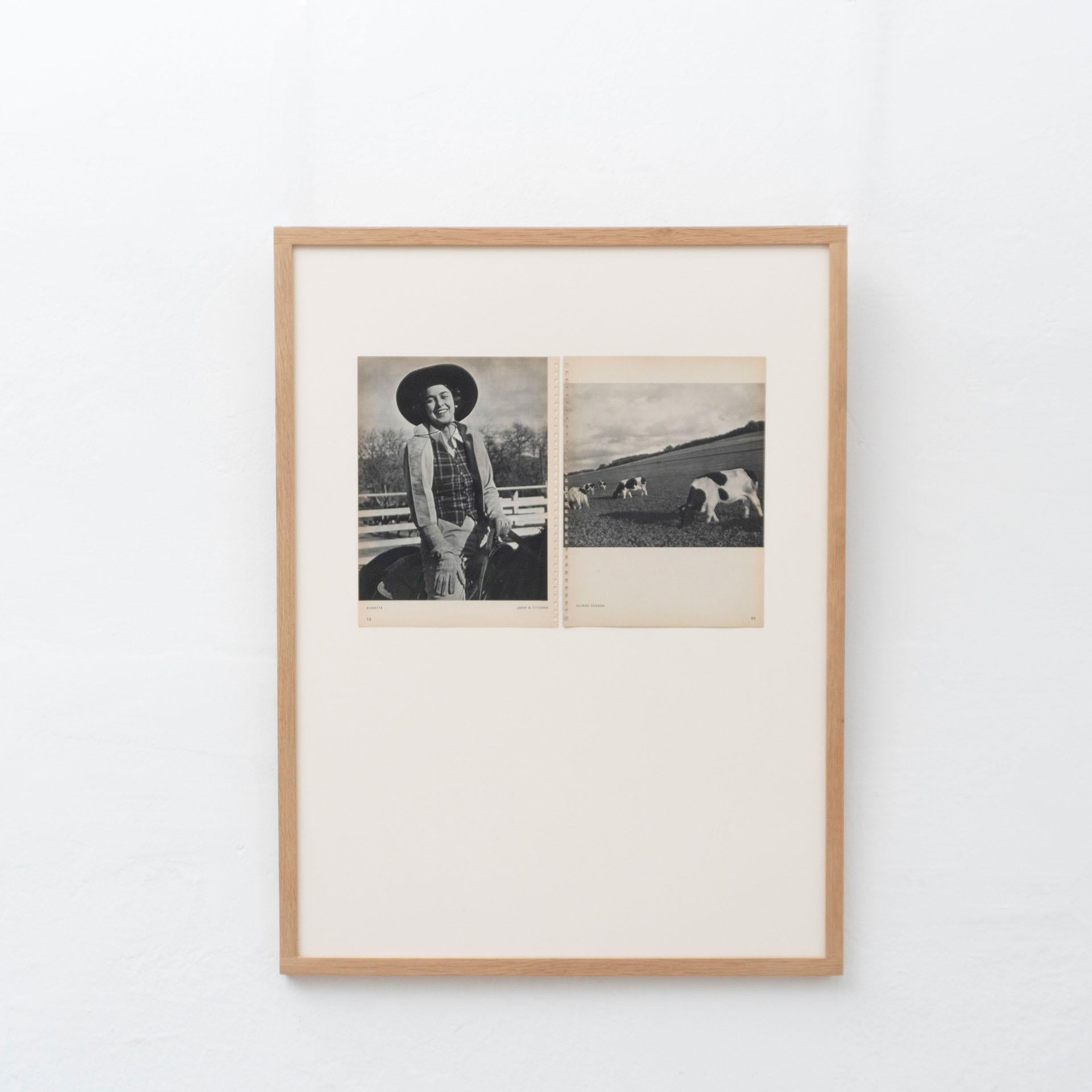 Vintage photo gravures by the photographers Jhon B. Titcomb and Alfred Person, circa 1940.
Wood frame with passepartout and high quality museum's glass.

In original condition, with minor wear consistent with age and use, preserving a beautiful