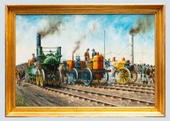 Victorian Steam Locomotive Trials  Large British train railway
