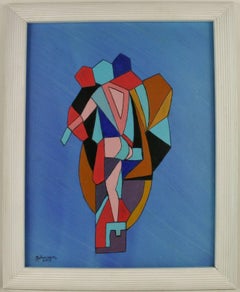 Three Lovers Cubic Abstract  Figures Painting