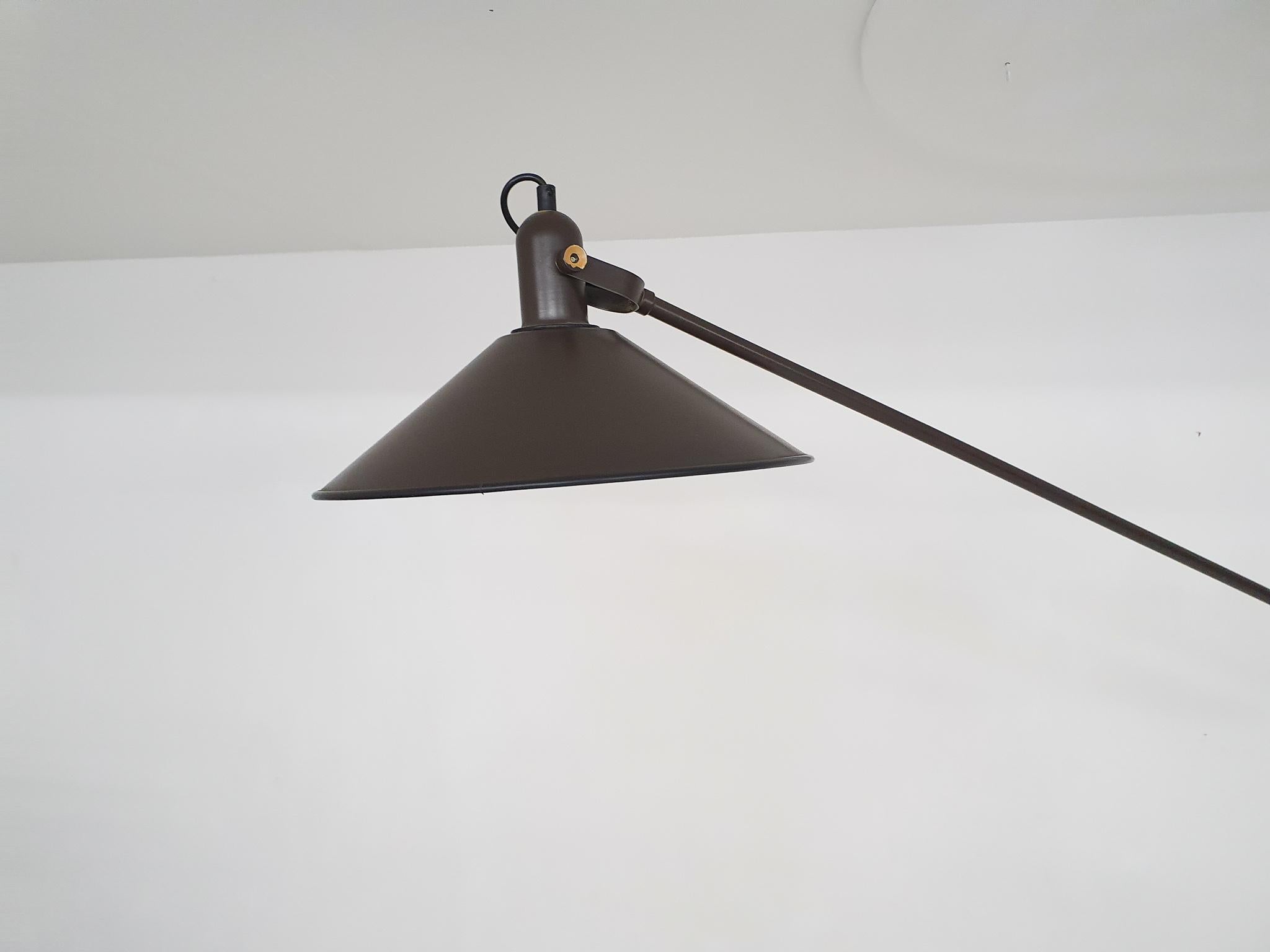 Mid-Century Modern J.Hoogervorst for Anvia Almelo Counter Balance Ceiling or Pendant Light, 1950's
