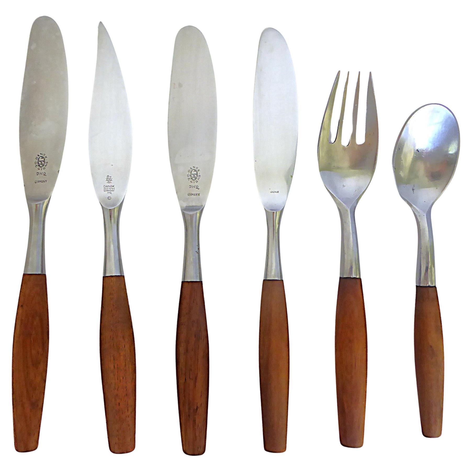 JHQ Group of Dansk Design Fjord Germany and By Present Japan Stainless Flatware For Sale