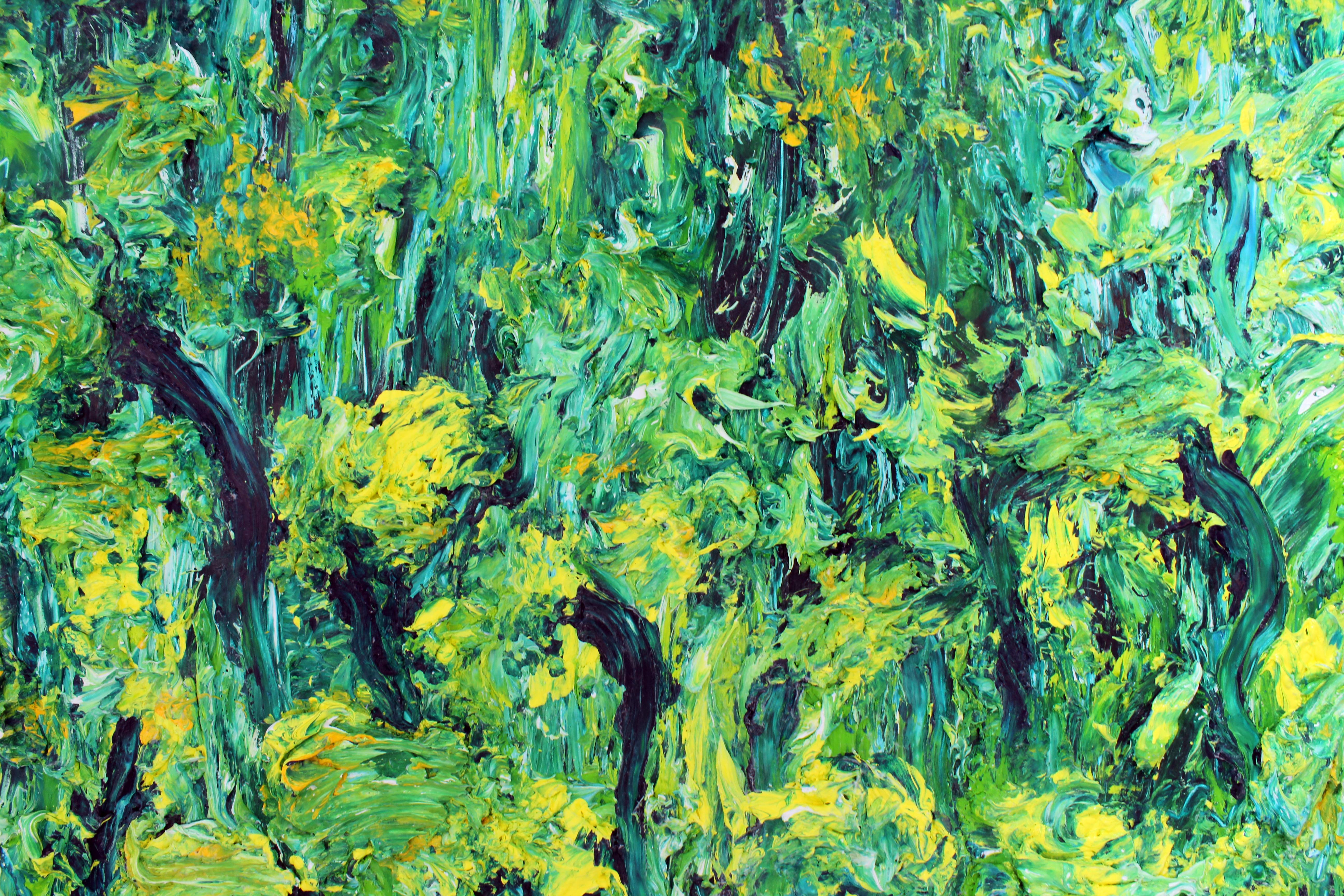 Técnica mixta sobre lienzo  131 x 162.2 cm (51.6 x 63.9 in)
Humming Letter nº 102, de Kwon Ji-an, es una obra vibrante y envolvente que traduce el ritmo del sonido en un paisaje exuberante y texturizado. Como parte de su famosa serie Humming Letter,