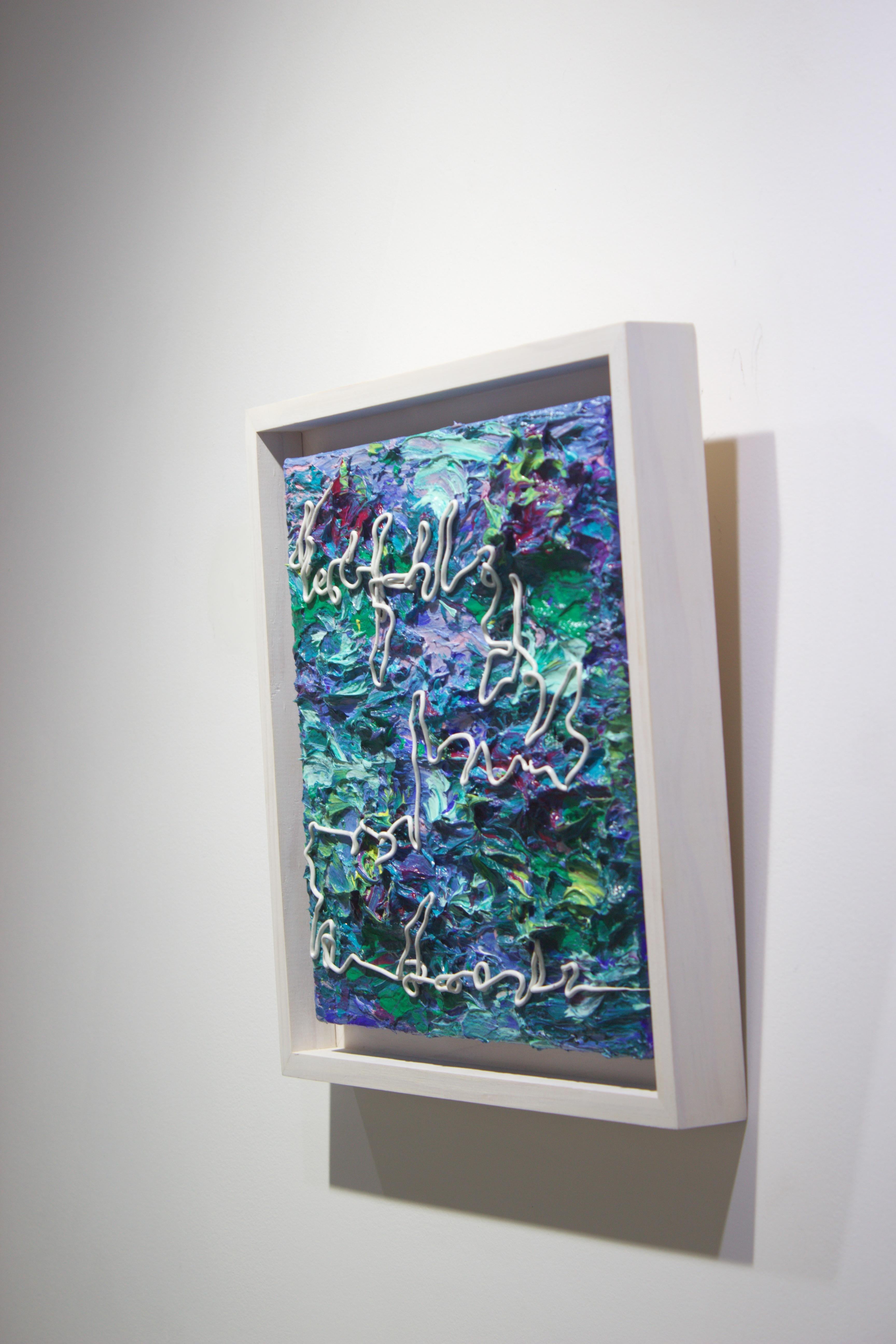 Carta zumbando nº 140 de Ji-an Kwon - Técnica mixta sobre lienzo, 27 x 27 cm (2025)
Carta zumbando nº 140