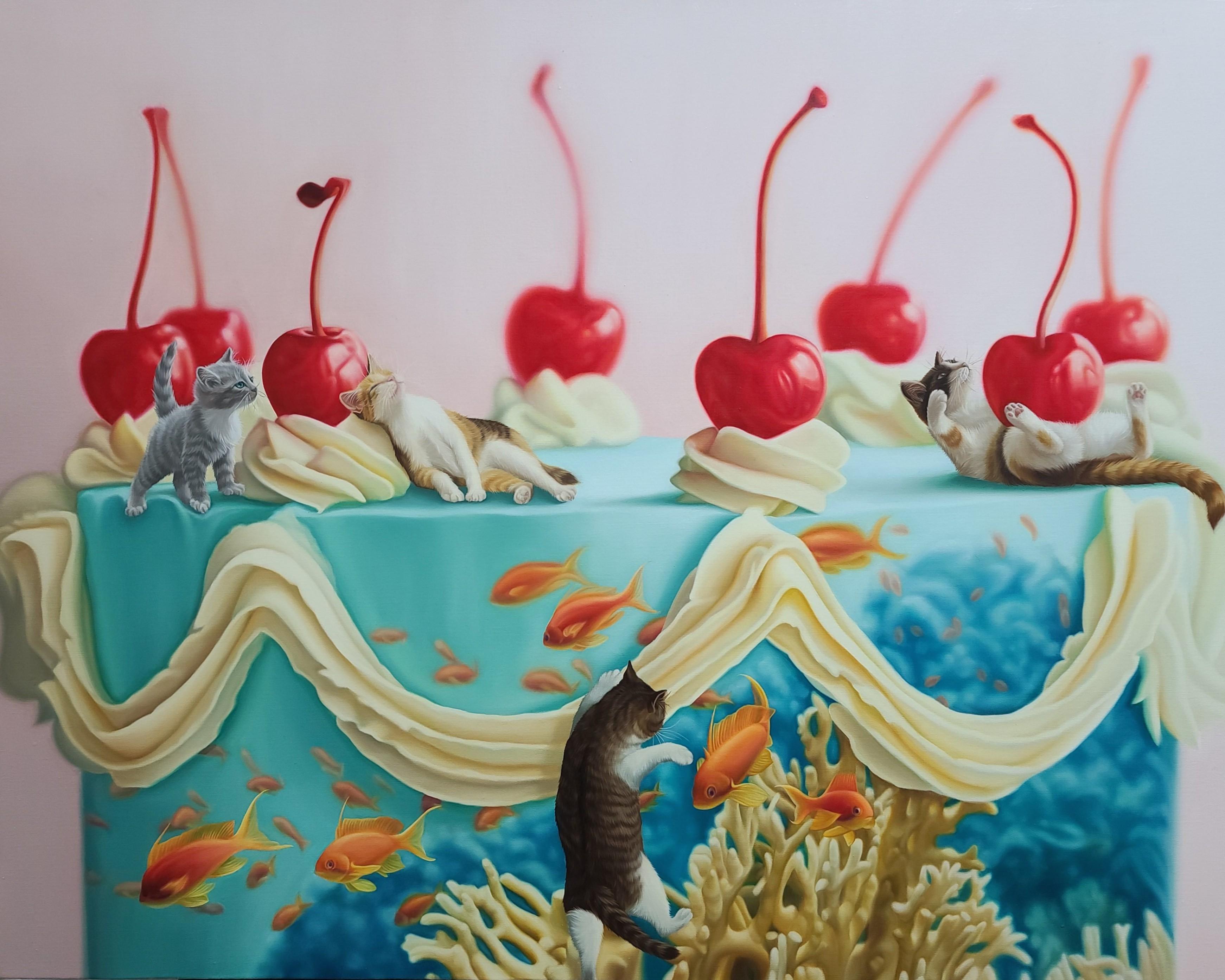 Ji Hee Lee  Figurative Painting - Sheet Shelter