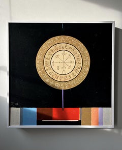 L.C.F  - acrylic on wood board, framed