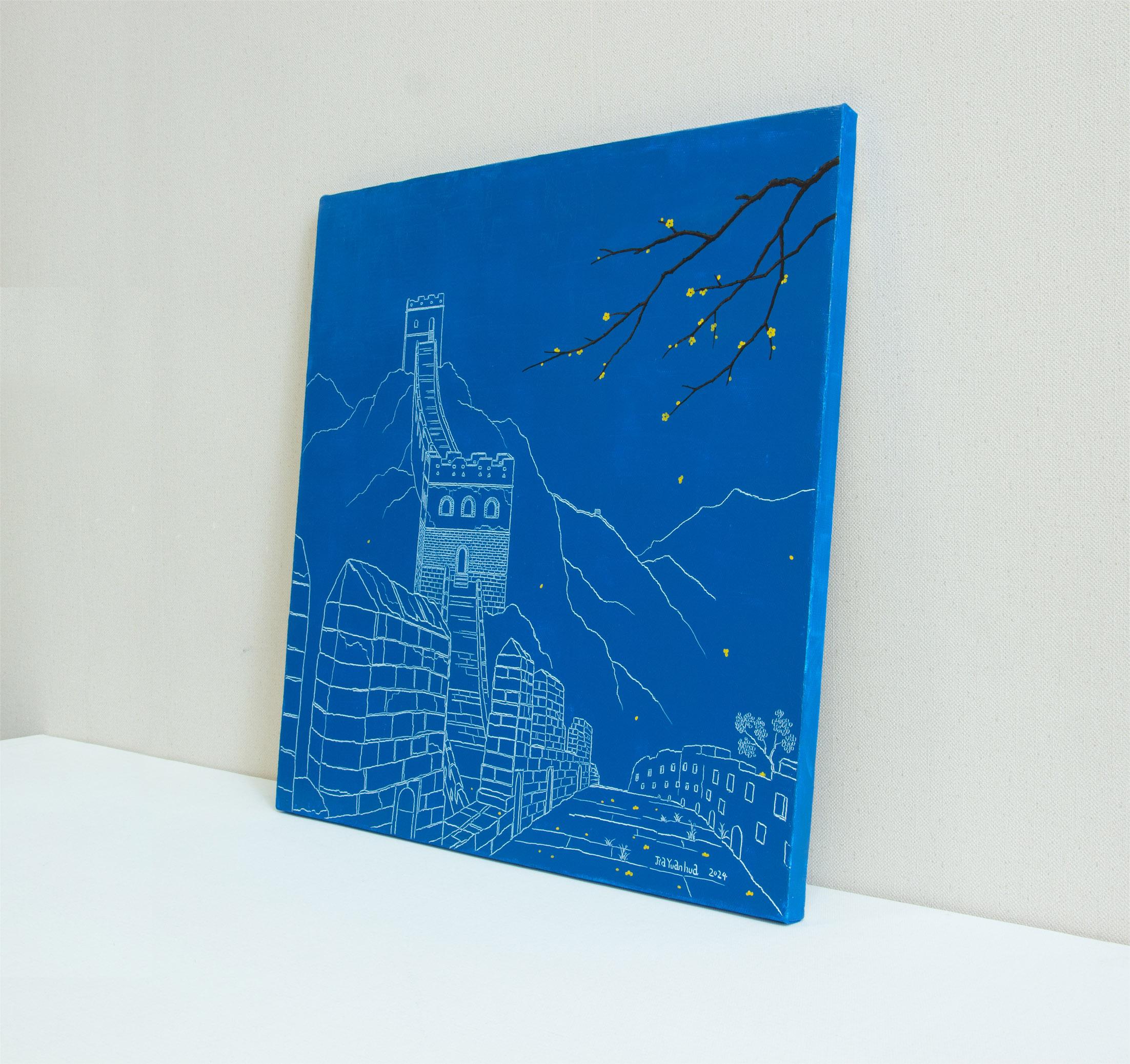 Zeitgenössische chinesische Kunst von Jia Yuan-Hua - Nacht auf der Großen Mauer im Angebot 3