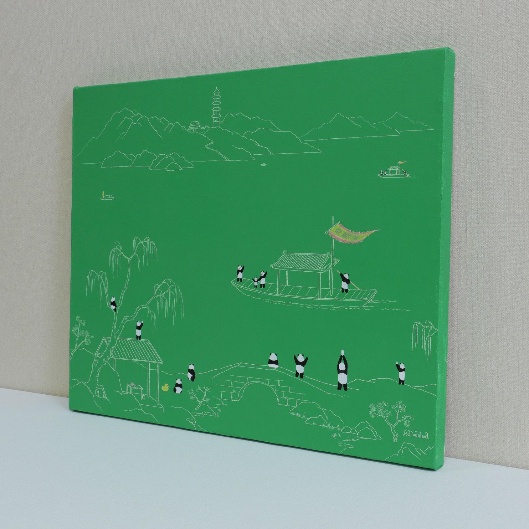 Art contemporain chinois de Yuan Yuan - Win - Contemporain Painting par Jia Yuan-Hua 