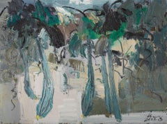 Jiabang Kang Óleo original impresionista sobre lienzo "Serie de la lufa 2"