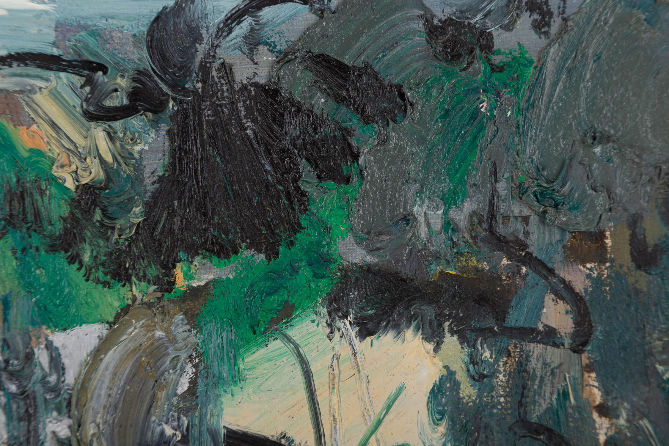 Jiabang Kang Impressionist Original Oil On Canvas 