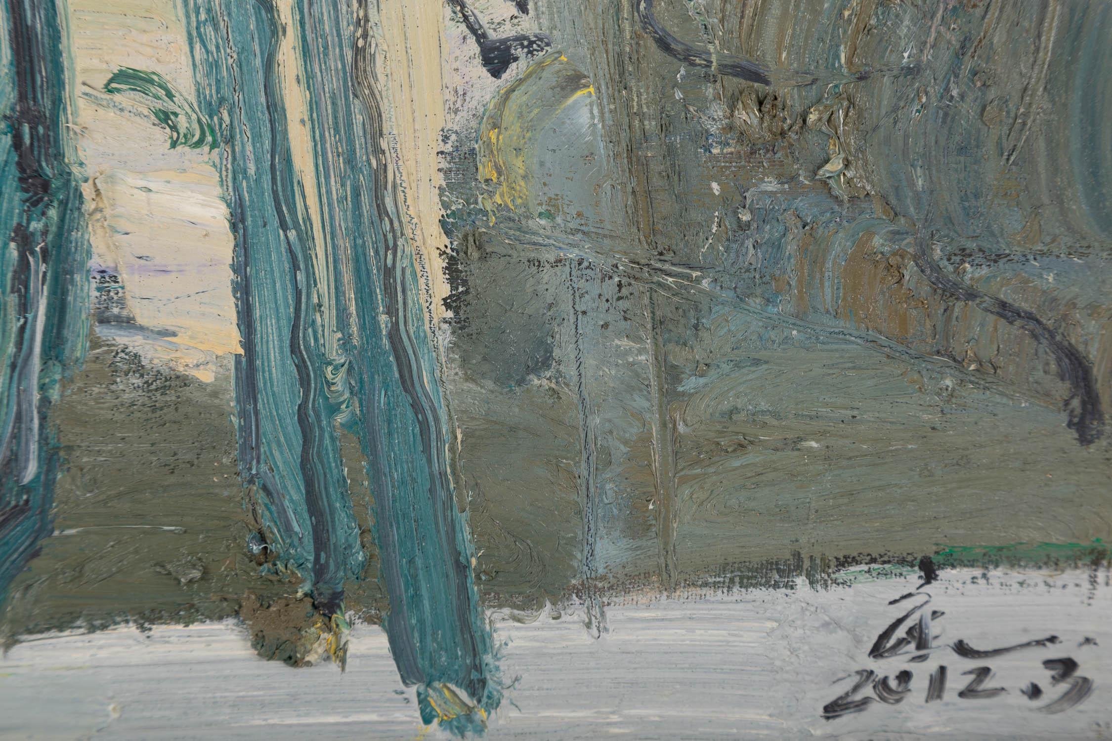 Jiabang Kang Impressionist Original Oil On Canvas 