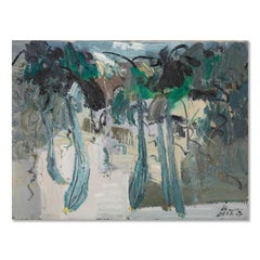 Huile sur toile impressionniste originale de Jiabang Kang « Loofah Series 2 »