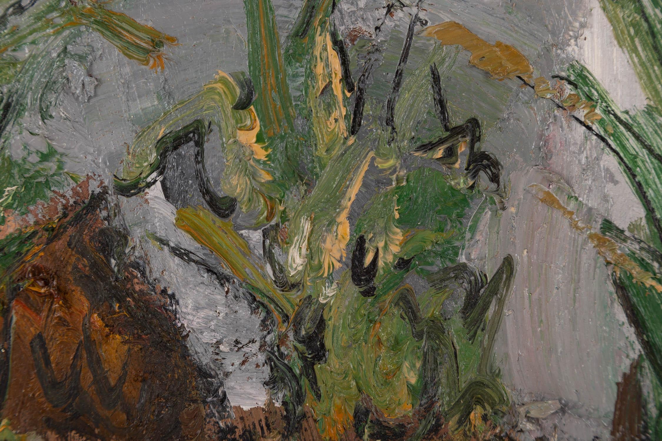 Jiabang Kang Impressionistisches Original Ölgemälde auf Leinwand „ Ananas“ von Jiabang Kang im Angebot 4