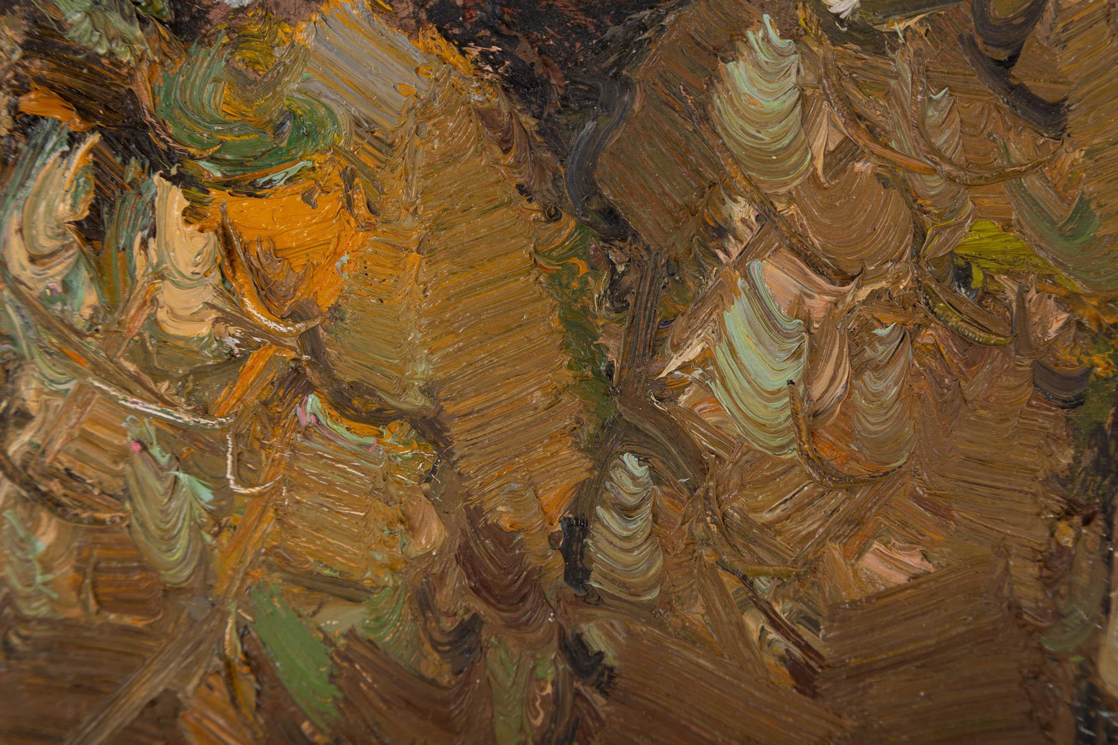 Jiabang Kang Impressionistisches Original Ölgemälde auf Leinwand „ Ananas“ von Jiabang Kang im Angebot 5