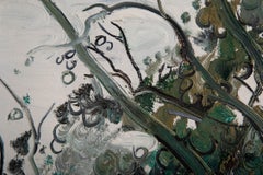 Jiabang Kang Pintura al óleo original impresionista "Ciprés"