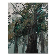 Jiabang Kang Impressionist Original Oil Painting "Cypress"