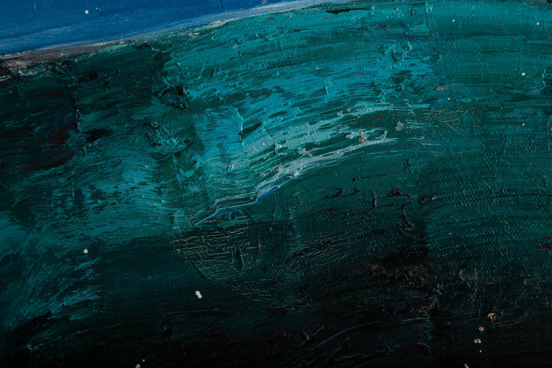 Jiabang Kang Paesaggio originale olio su tela 