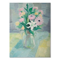 Jiabang Kang Still Life Original Oil On Canvas "Whisper Of Flowers"