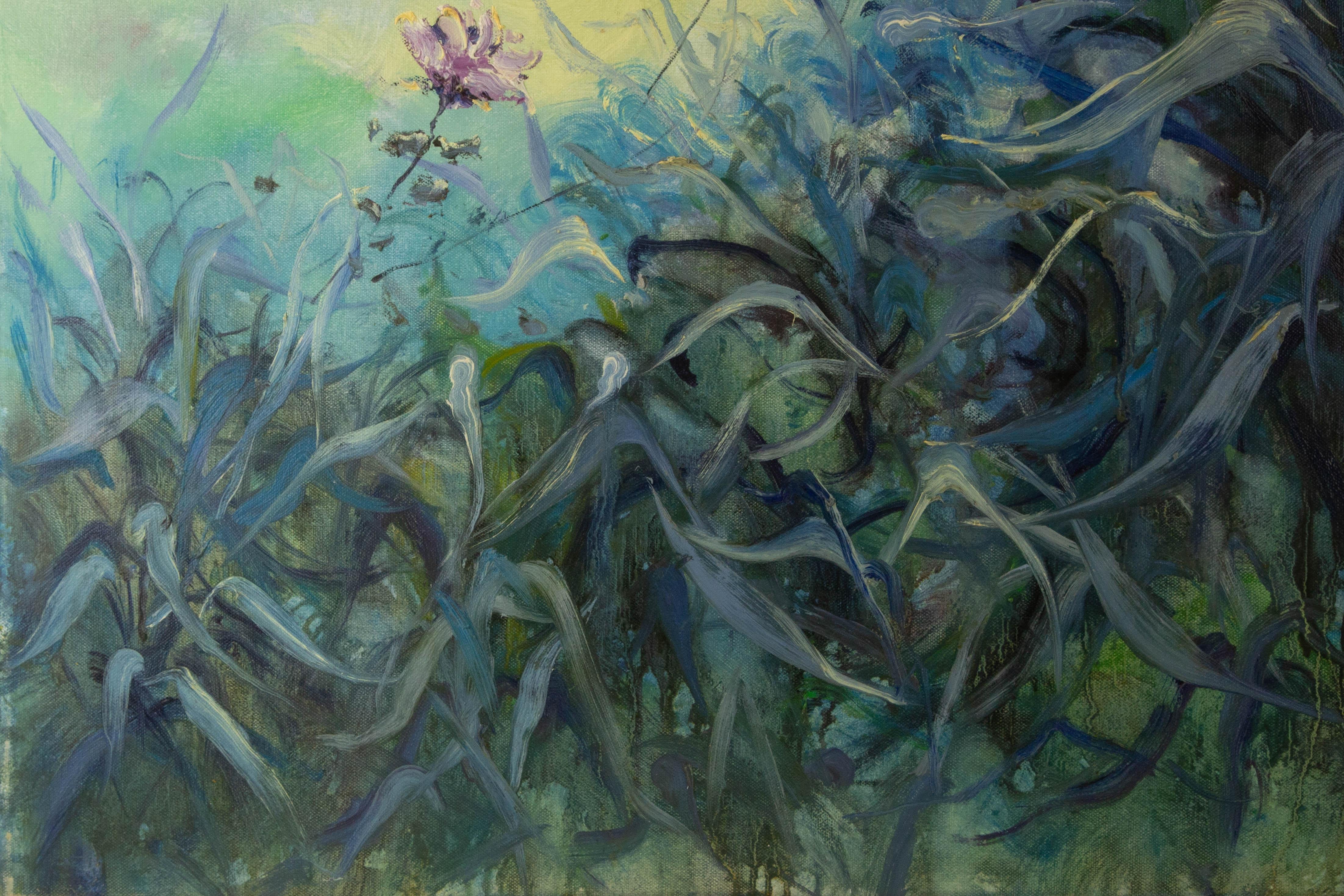 Jiahe Fu Floral Óleo original sobre lienzo 