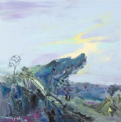 Huile sur toile impressionniste originale de JiaHe Fu "Faint NO.6"