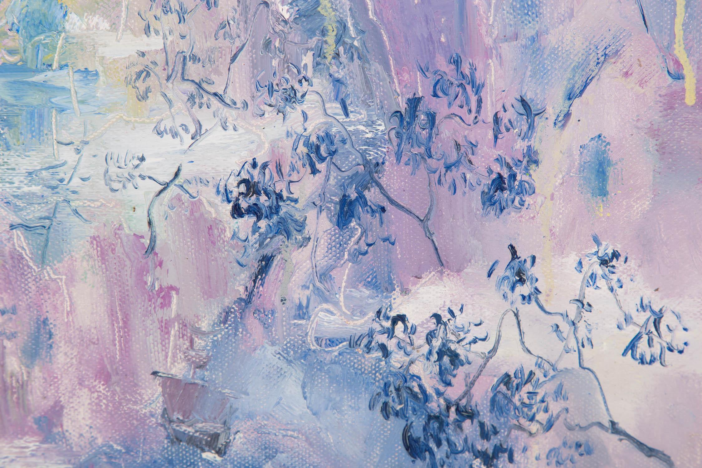 Jiahe Fu Landscape Original Oil On Canvas 