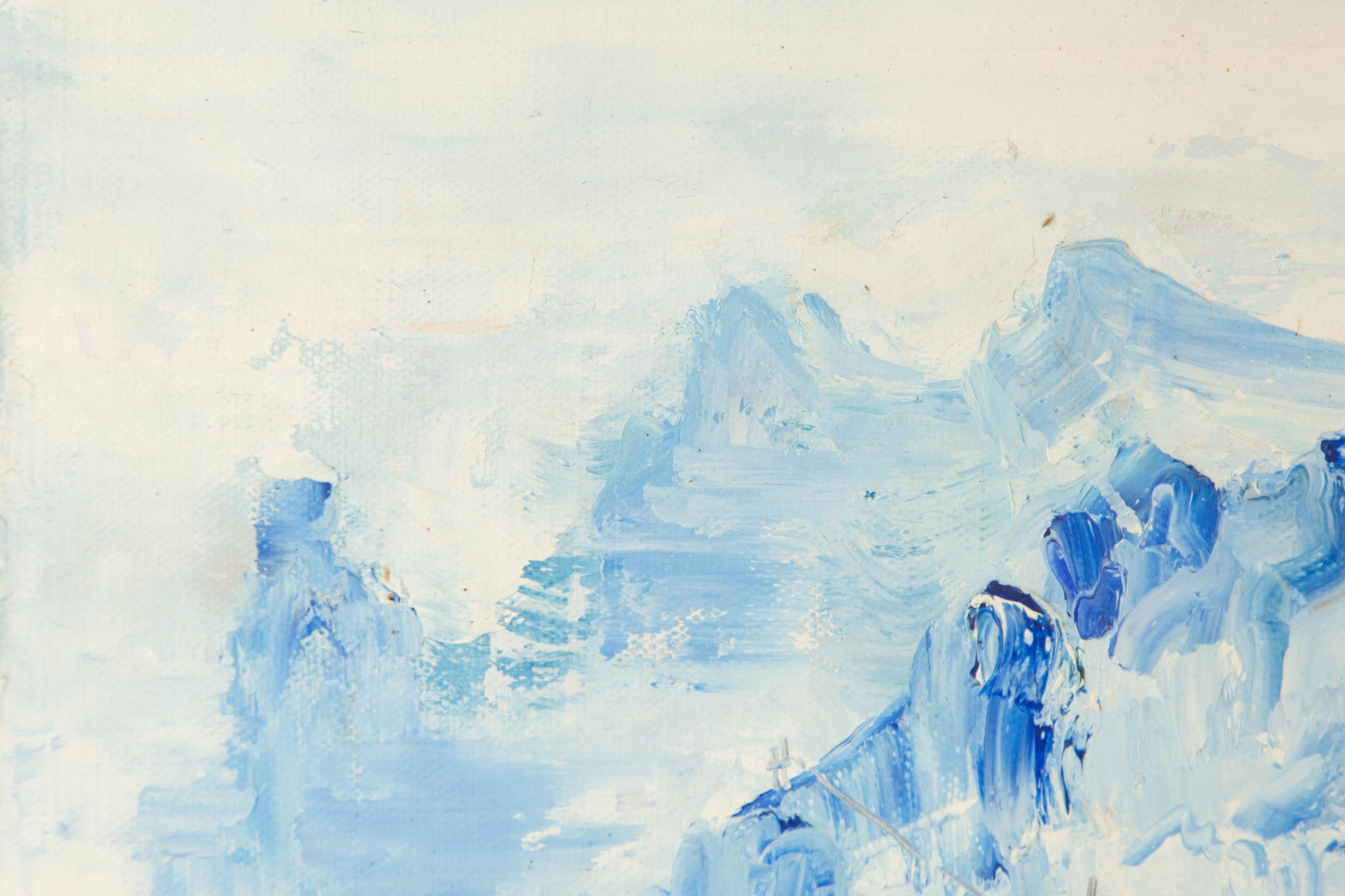 Jiahe Fu Landscape Original Oil On Canvas 