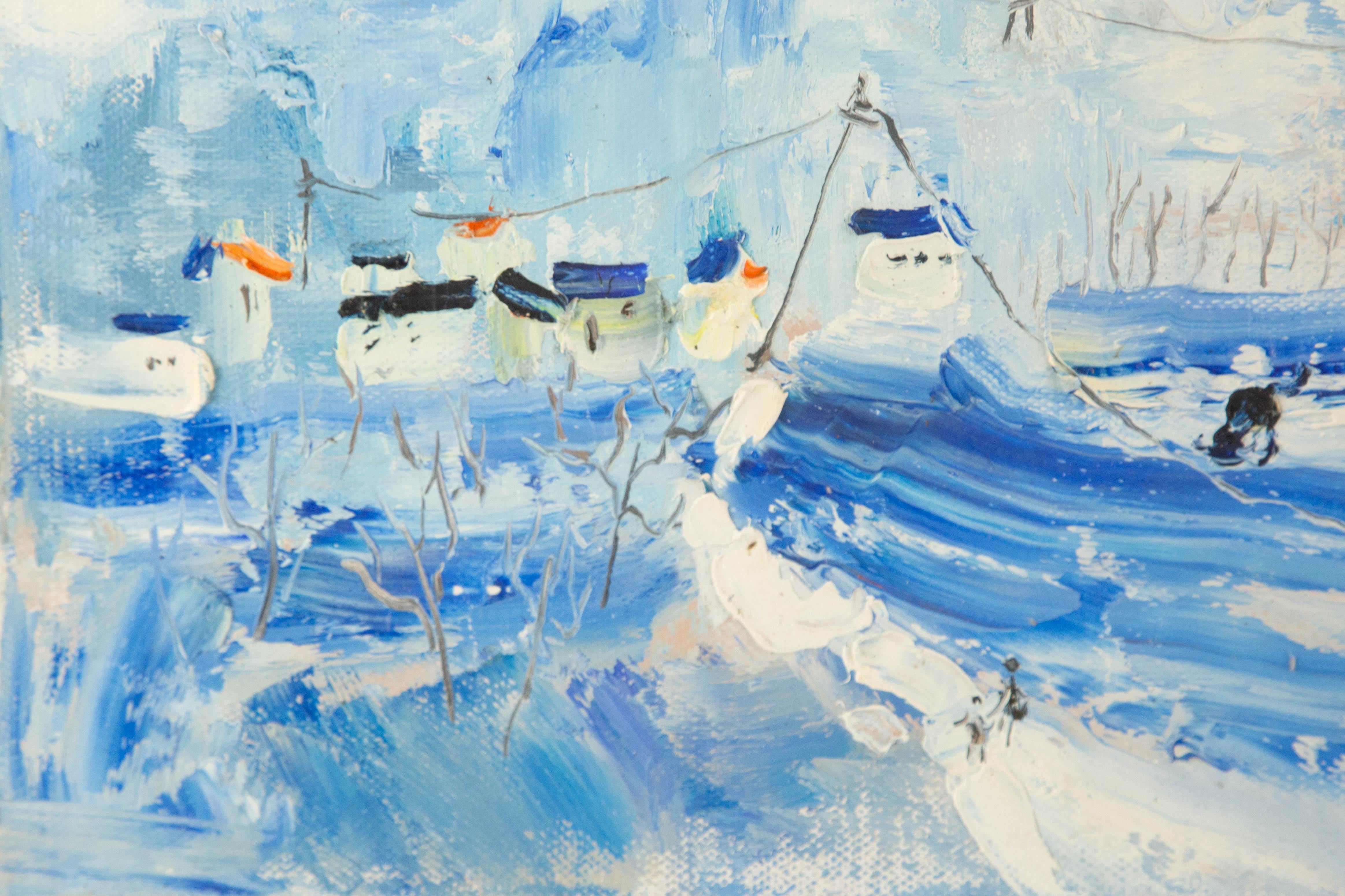 Jiahe Fu Landscape Original Oil On Canvas 