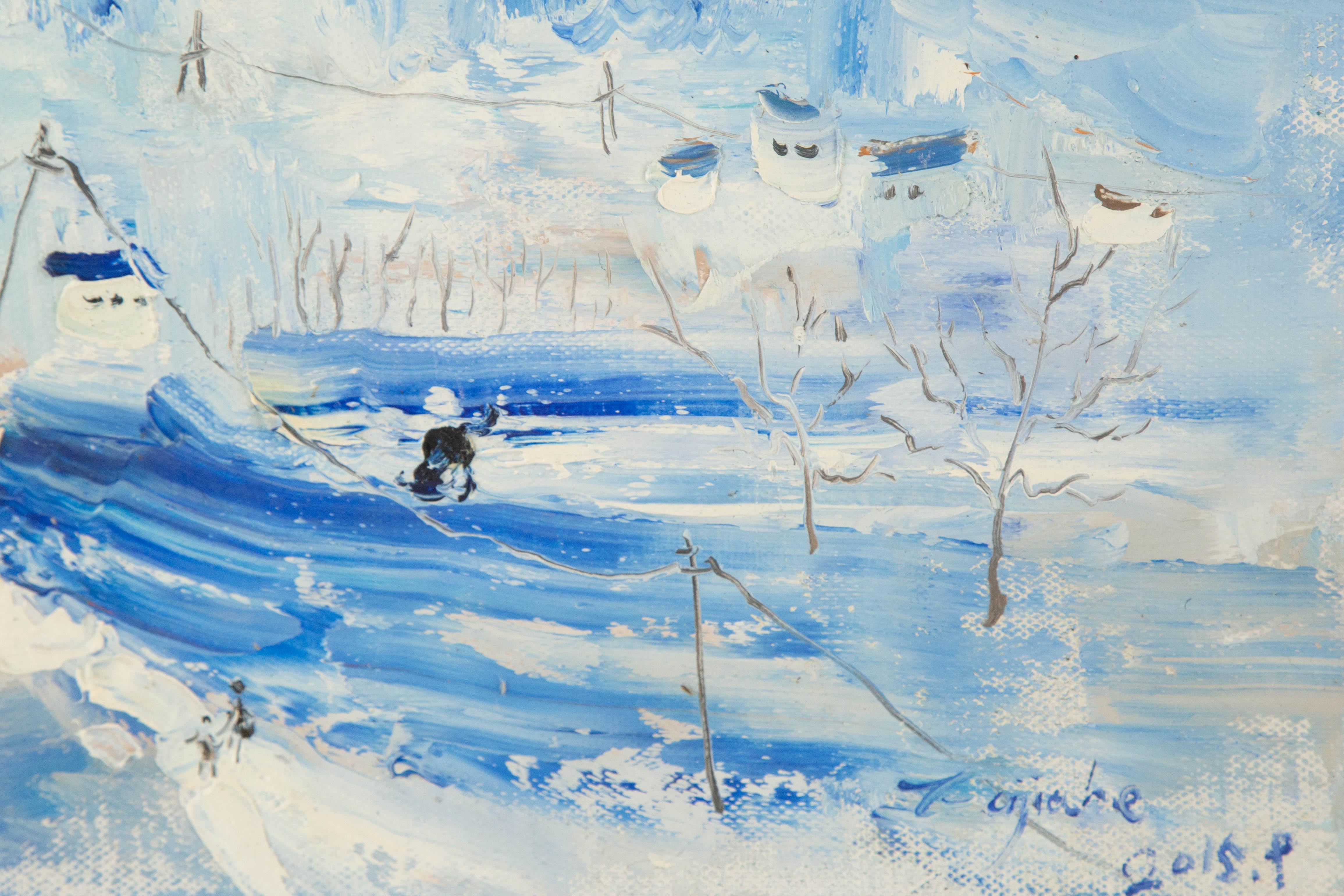 Jiahe Fu Landscape Original Oil On Canvas 