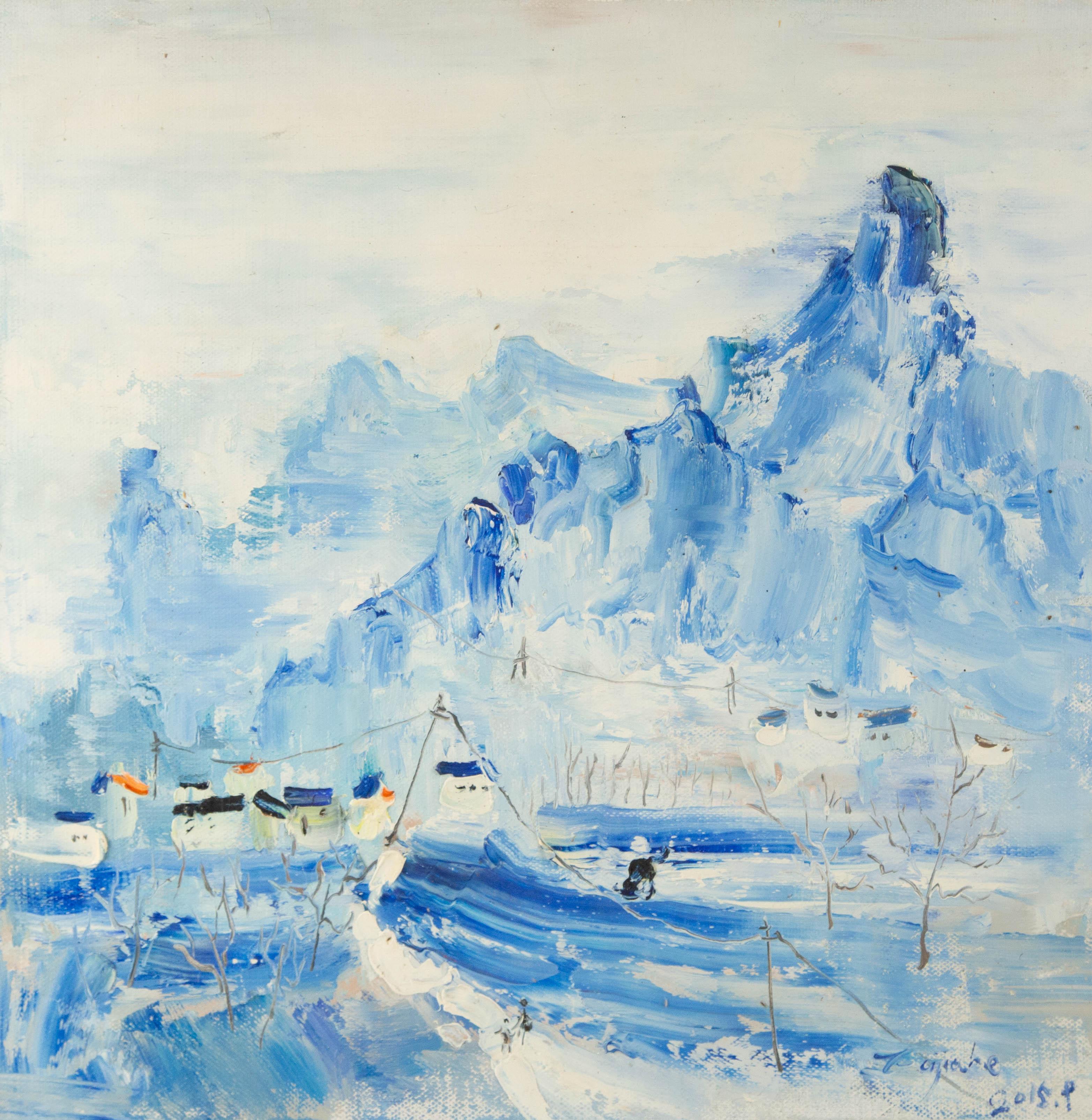 Jiahe Fu Landscape Original Oil On Canvas "Nothingness XI"