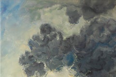 Jiahe Fu Waterscape Original Oil On Canvas "Boat Under Clouds"