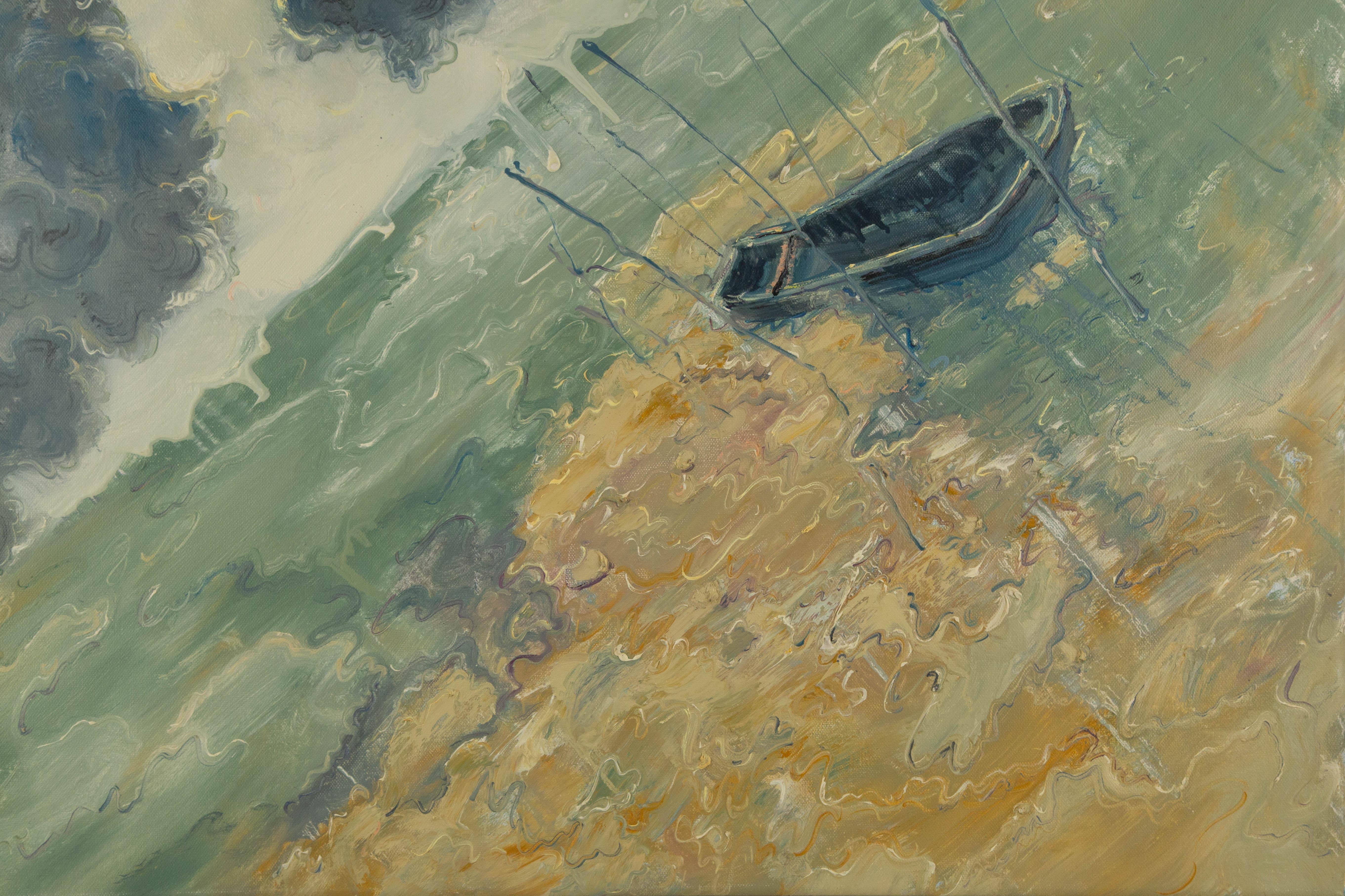 Jiahe Fu Waterscape Original Oil On Canvas 