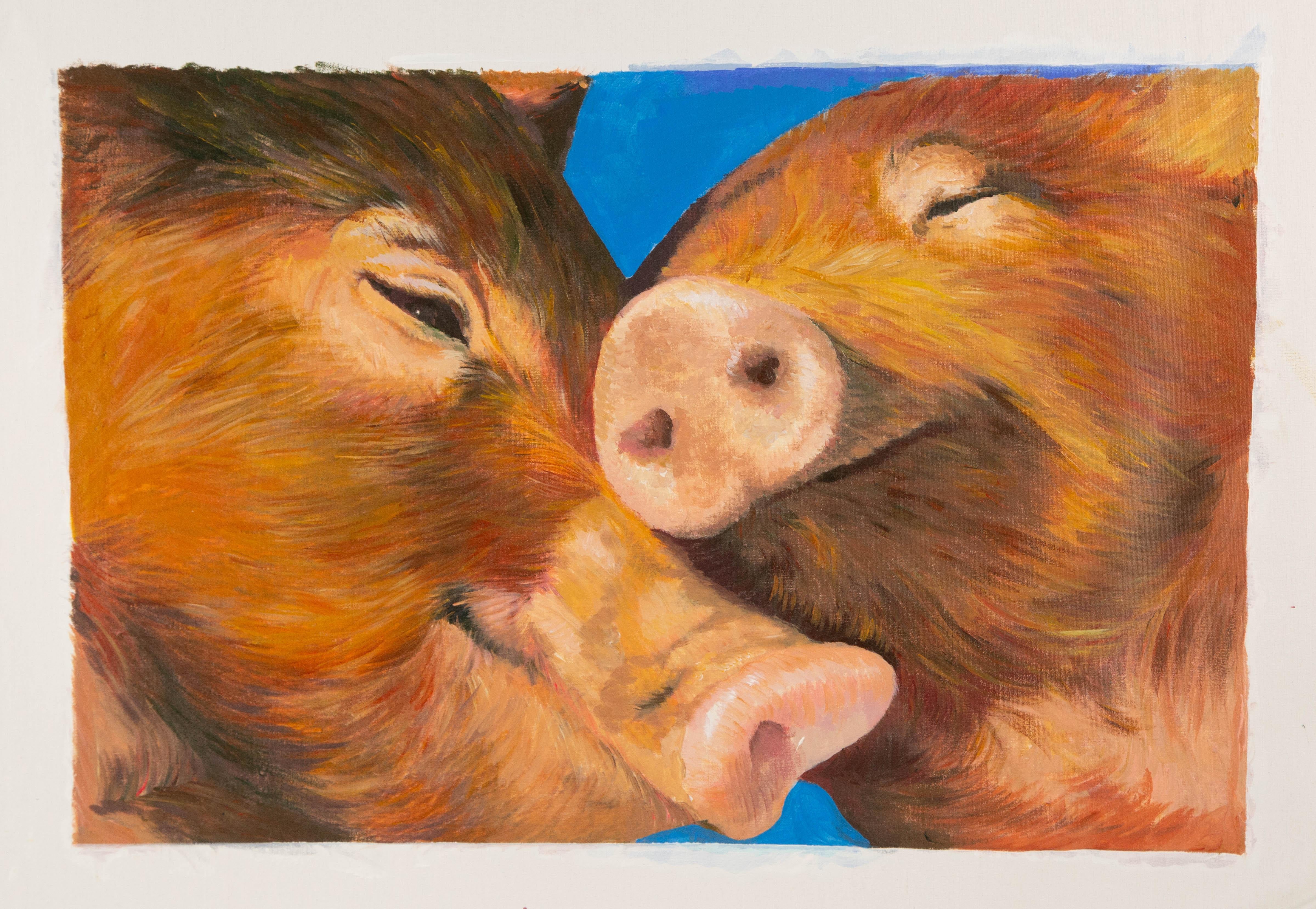 Jiali Chen Animal Original Oil On Canvas 