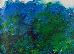 Jianchuan Qin Pintura al óleo original contemporánea "Sólo deseo quedarme"