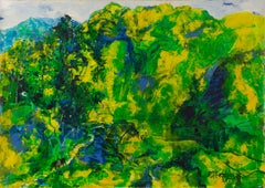 Jianchuan Qin Paesaggio originale olio su tela "Montagne profonde"