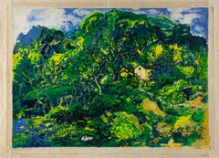 Jianchuan Qin Paesaggio Olio Originale Su Tela "Fruityards"