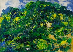 Jianchuan Qin Paesaggio Olio Originale Su Tela "Fruityards"