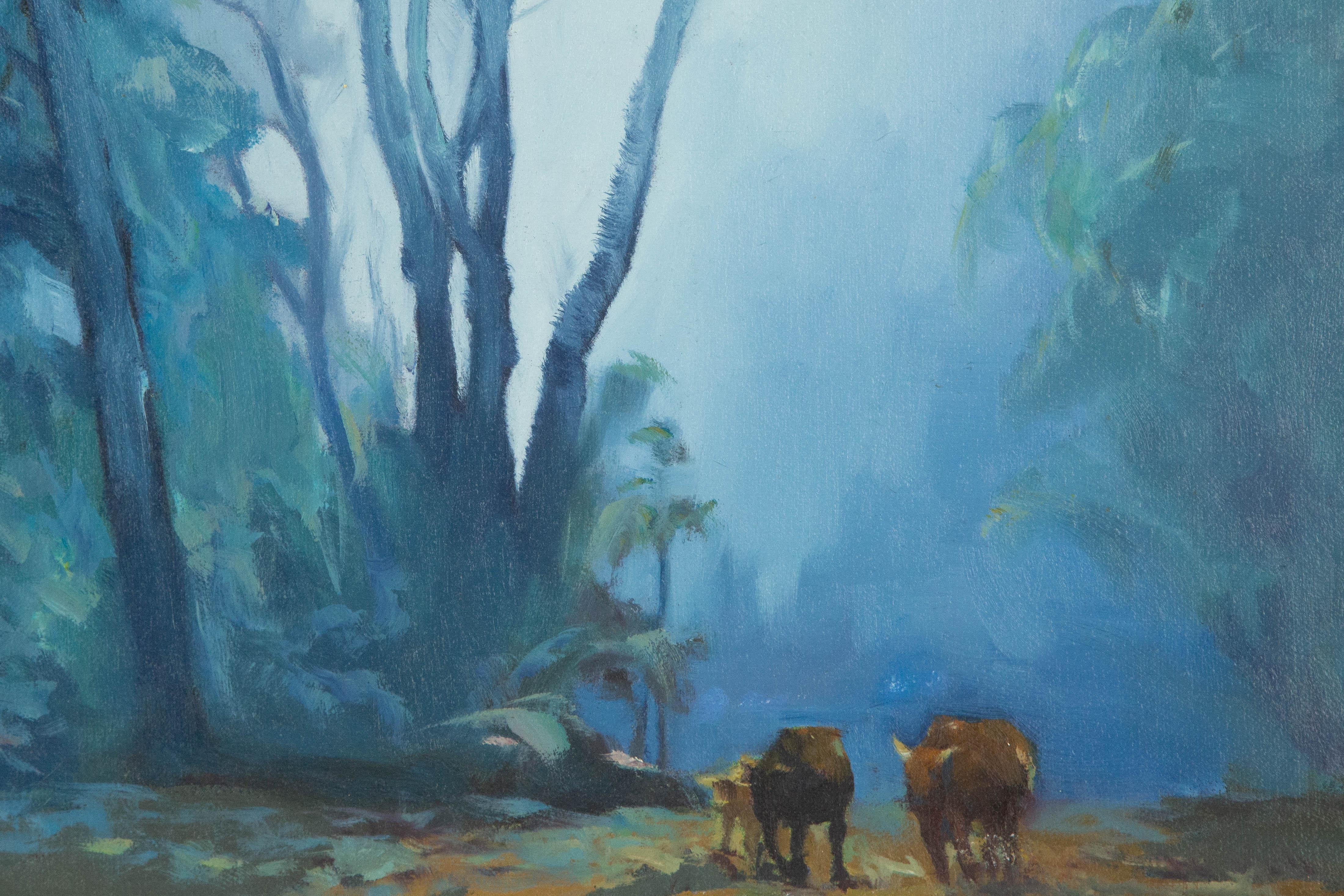 Jianfeng Lu Pittura a olio originale contemporanea 