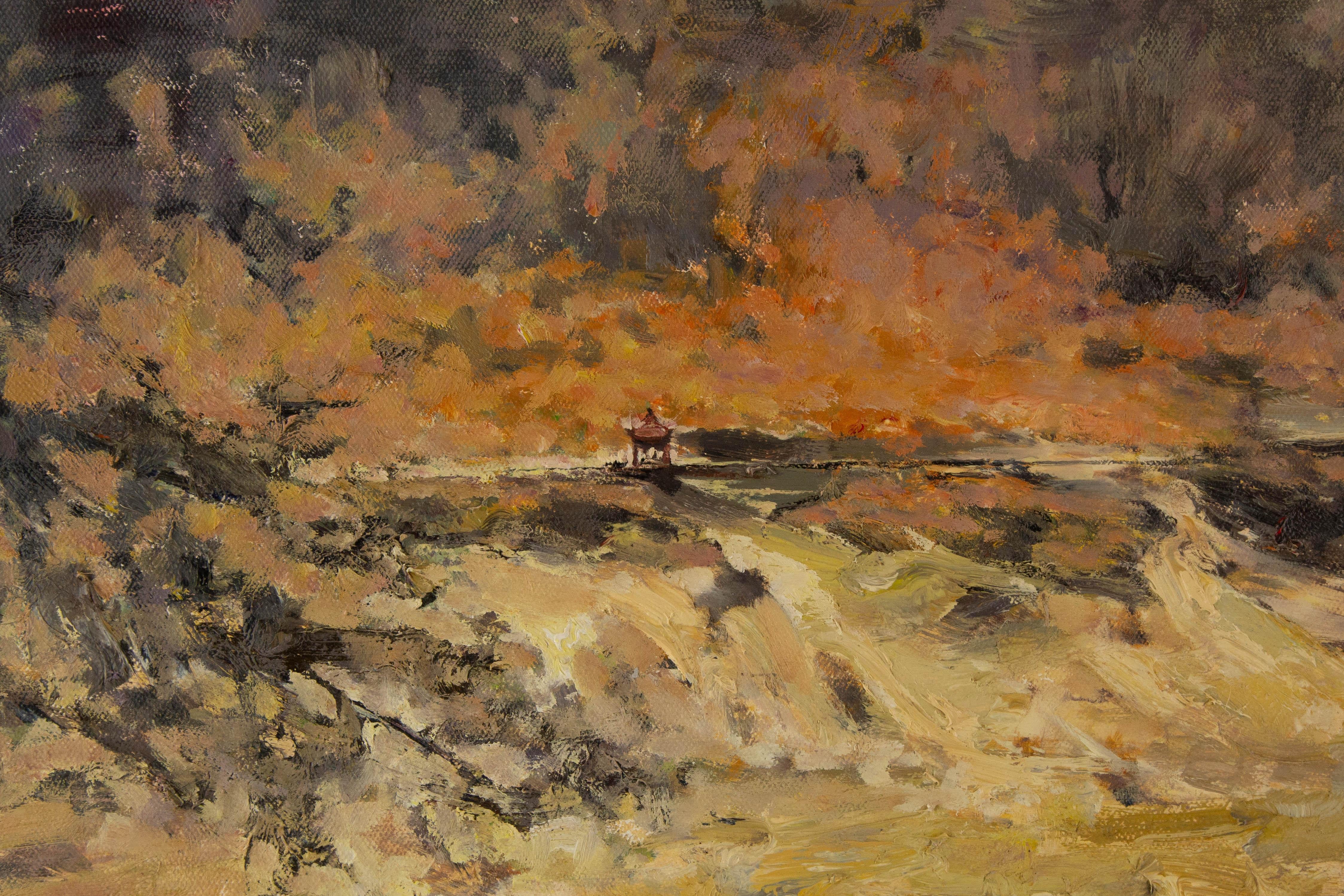 Jianfeng Lu Landscape Original Oil On Canvas 