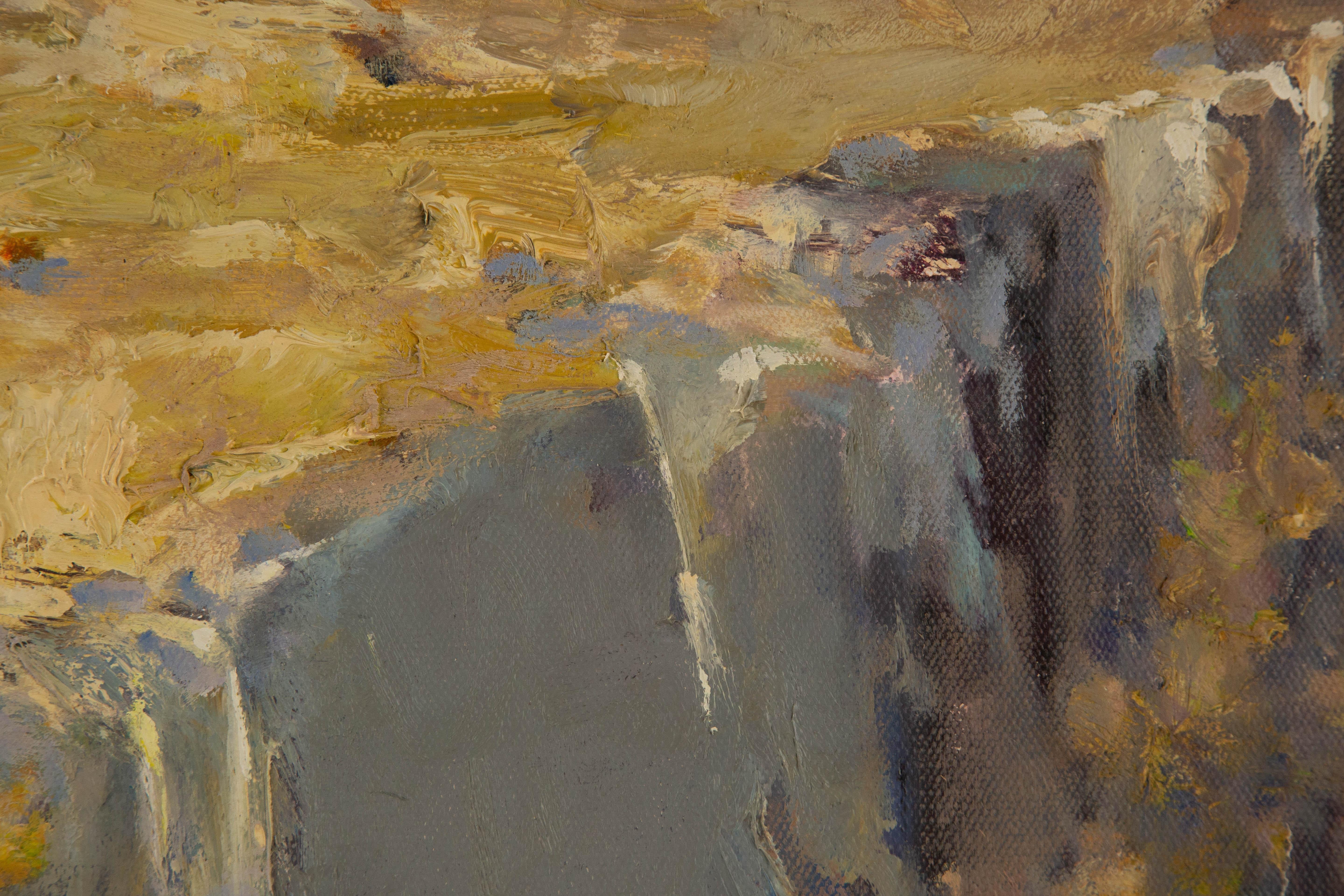 Jianfeng Lu Landscape Original Oil On Canvas 