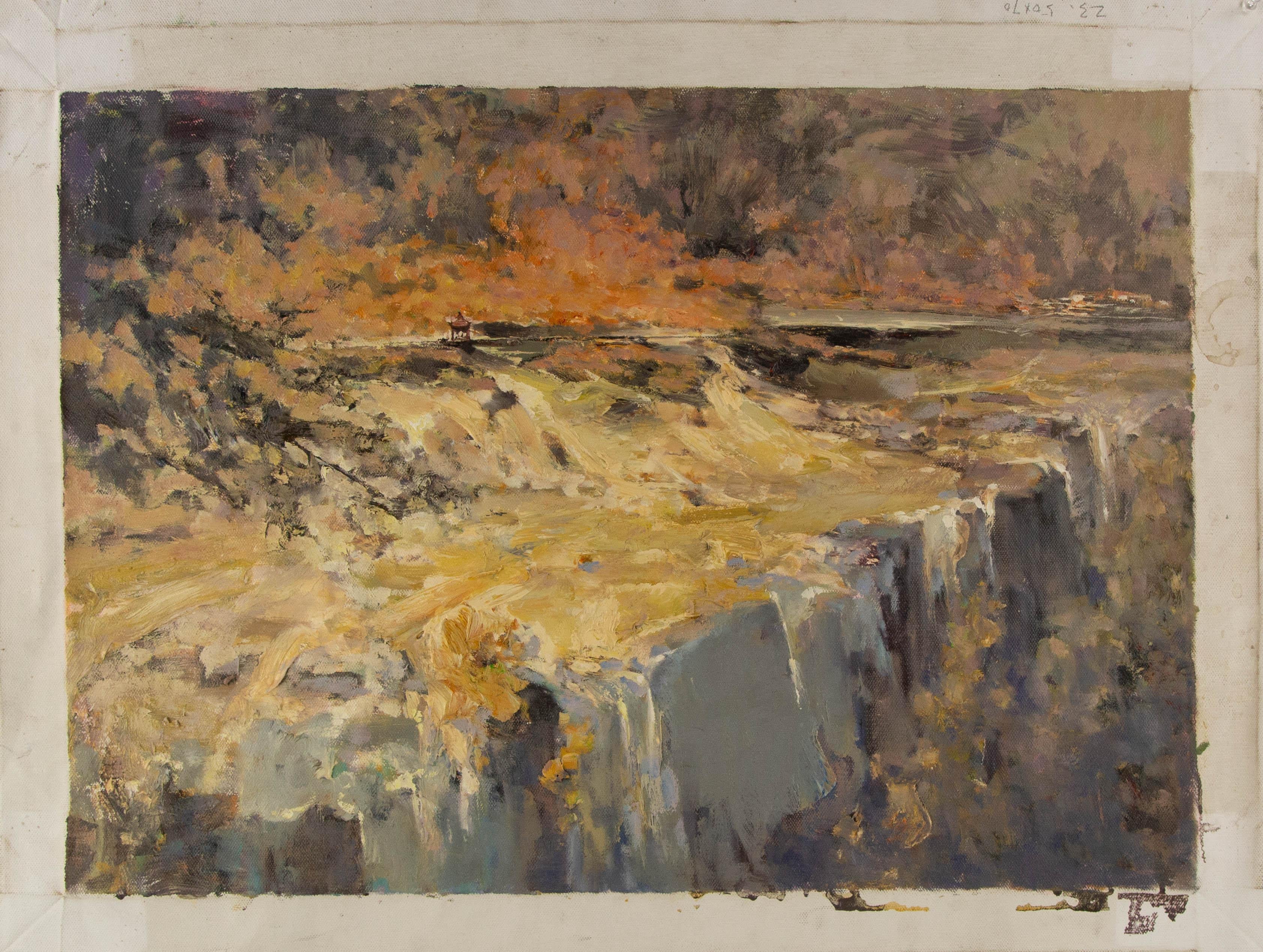 Jianfeng Lu Landscape Original Oil On Canvas 