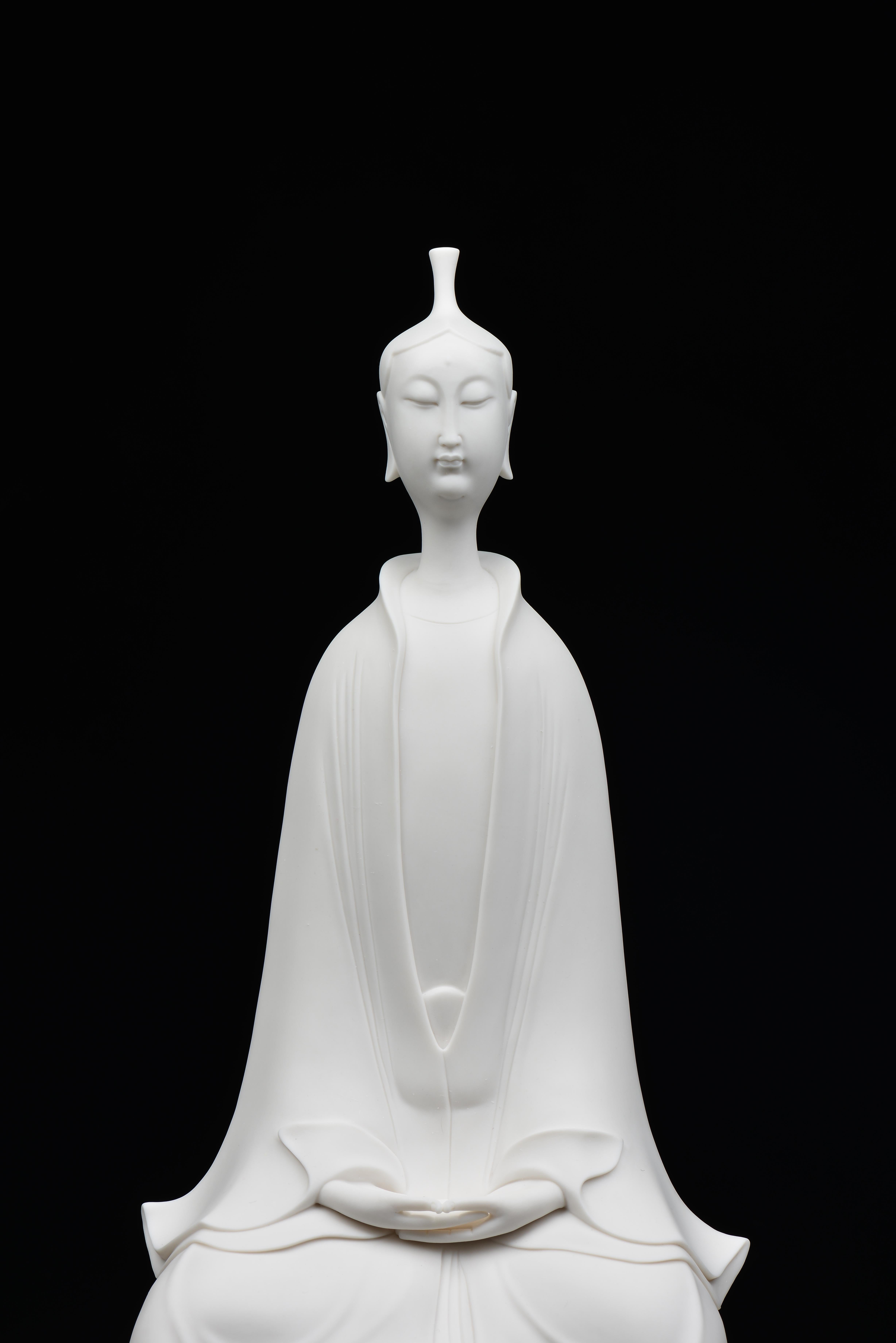 Updo Avalokitesvara in Meditation - Sculpture by JIANG SHENG