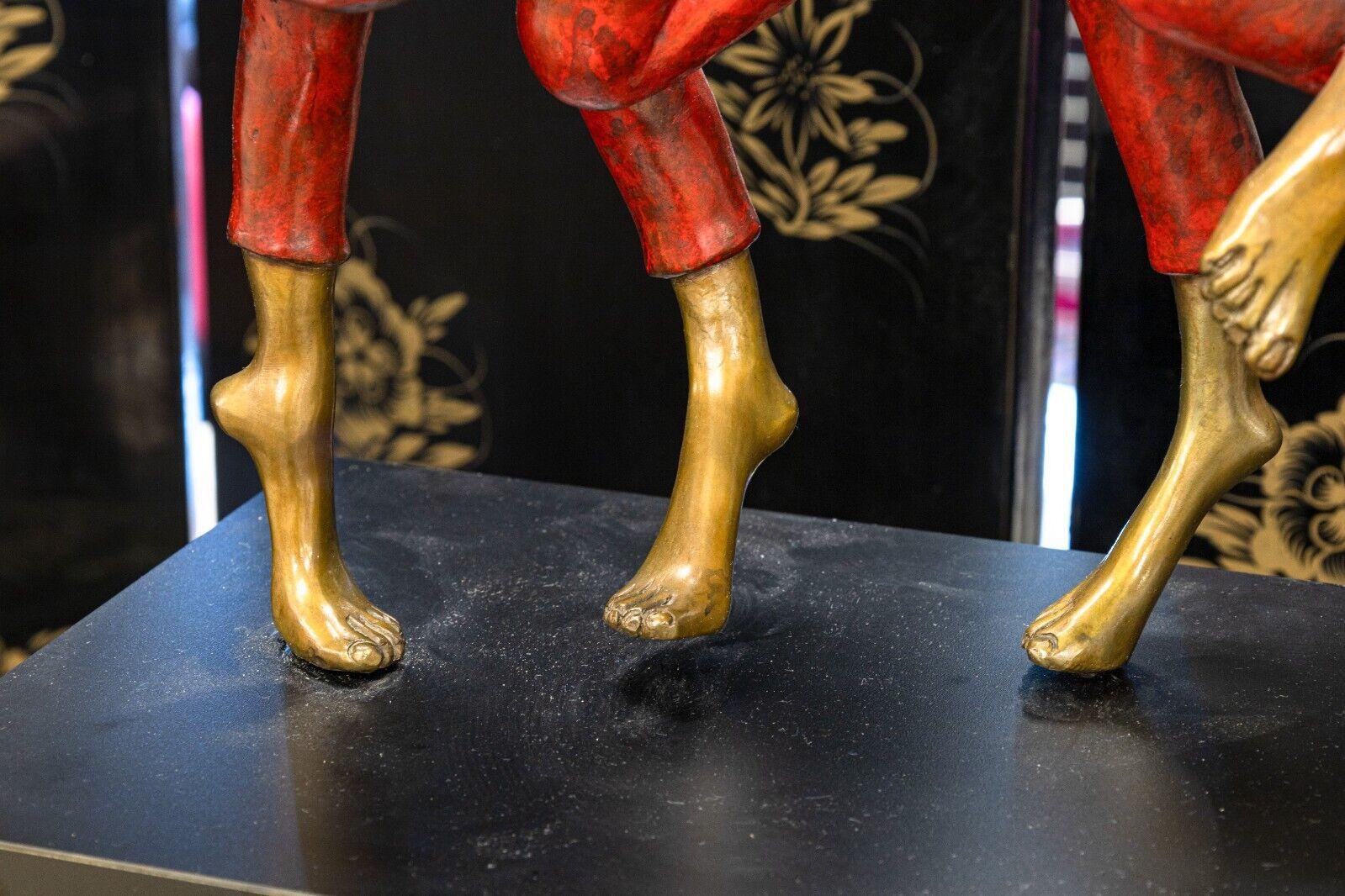Cinese Jiang Tie Feng Scultura in bronzo Danza al chiaro di luna in vendita