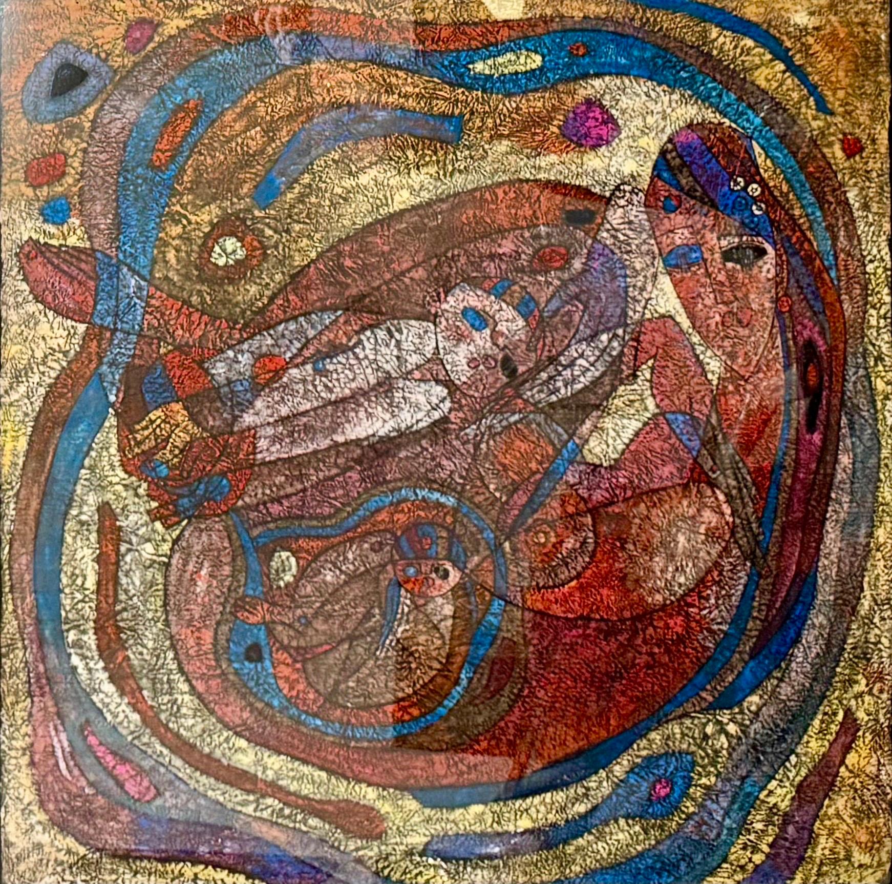 Large Original Mixed Media Painting on Rice Paper Chinese Artist Jiang Tiefeng For Sale 10